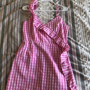 Pink and white summer dress